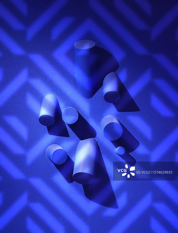 美术工艺，设计，平面上突起的圆柱体图片素材