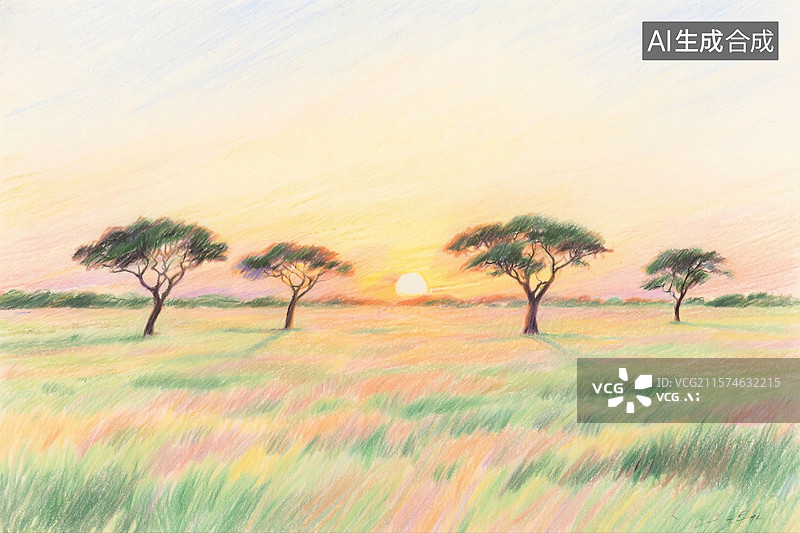 【AI数字艺术】非洲大草原图片素材