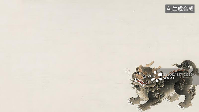 【AI数字艺术】水墨画右下图片素材