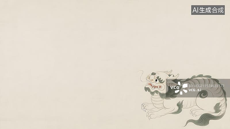 【AI数字艺术】水墨画右下图片素材