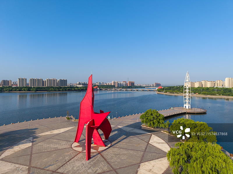 诸城潍河公园夏季风光图片素材