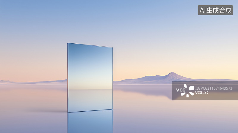 【AI数字艺术】极简主义的未来之境图片素材