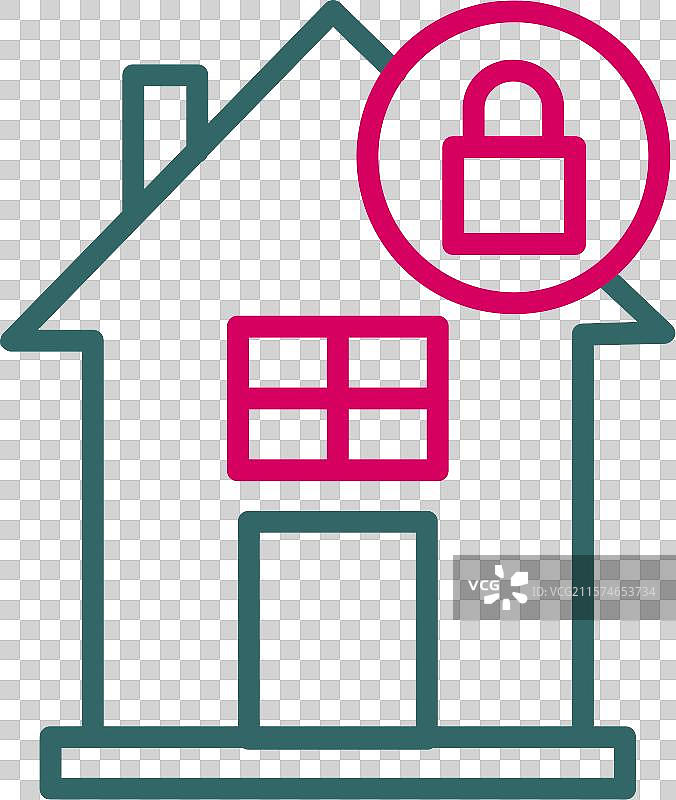 房屋锁定图标设计图片素材