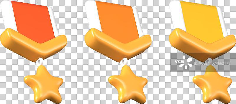 不同颜色的胸部奖项订单集合图片素材