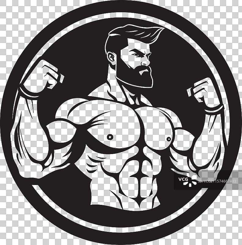 肌肉奇迹：肌肉胜利的黑色展示图片素材