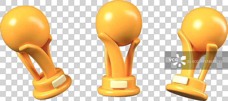 装饰性底座上的金球奖图片素材