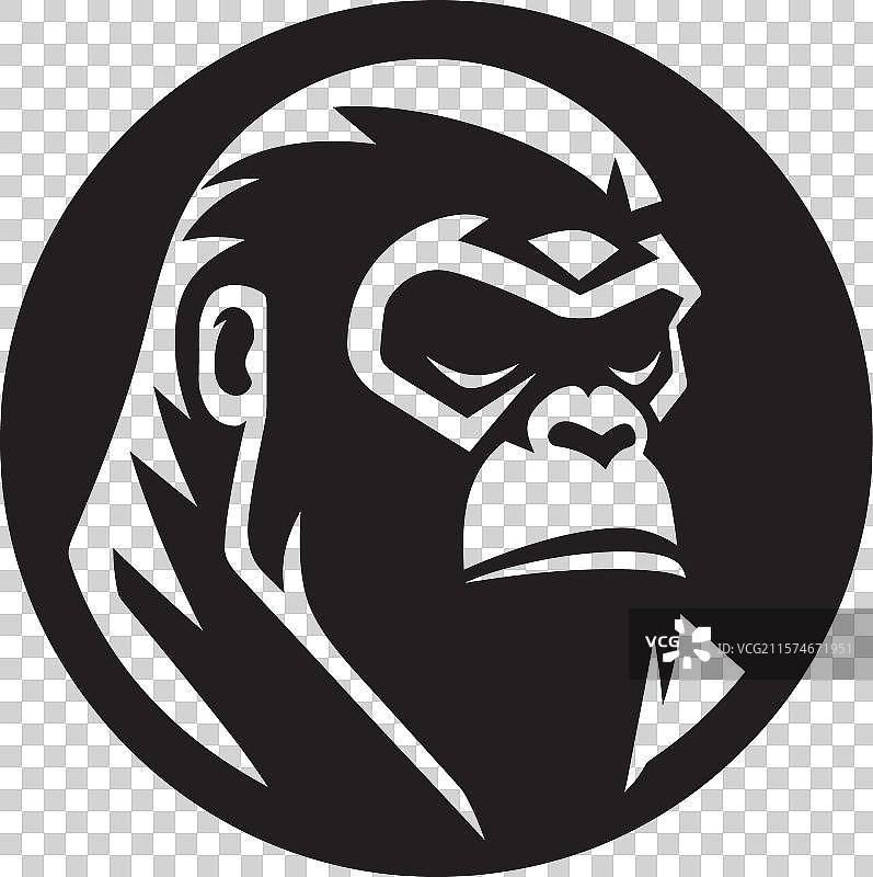 永恒的丛林象征大猩猩图标，尊贵的王者图片素材