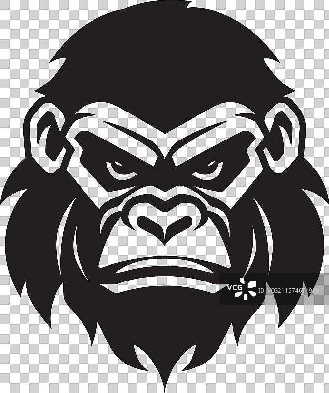 雄伟的灵长类动物徽章野生动物艺术优雅图片素材