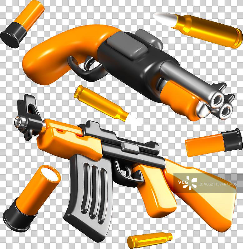 双管步枪机枪子弹图片素材