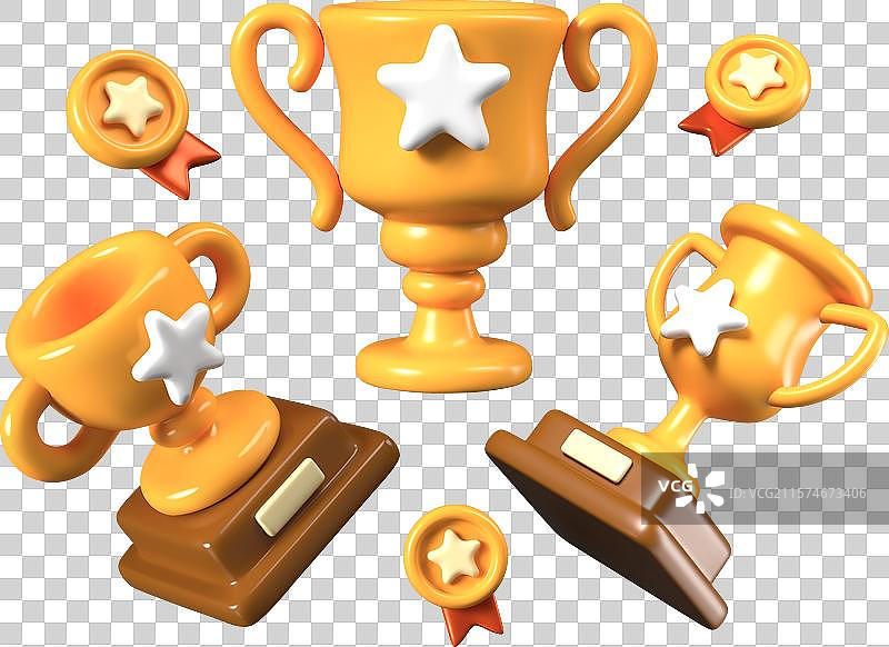 各种类型的金杯收藏图片素材