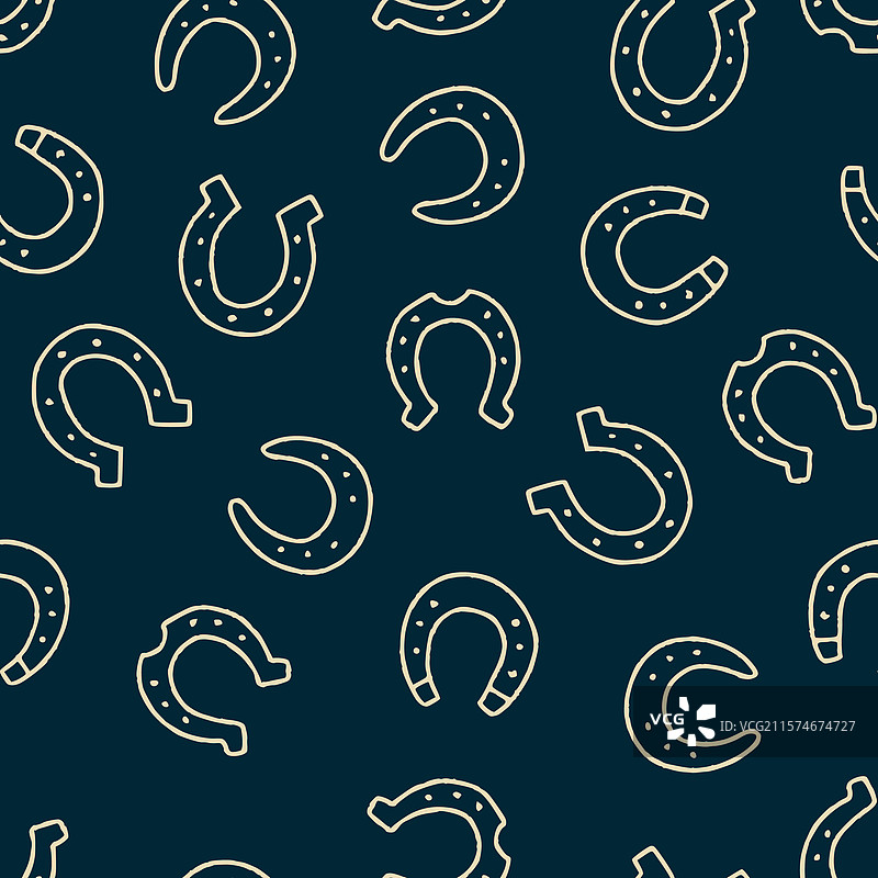 马蹄形图案的无缝重复设计图片素材
