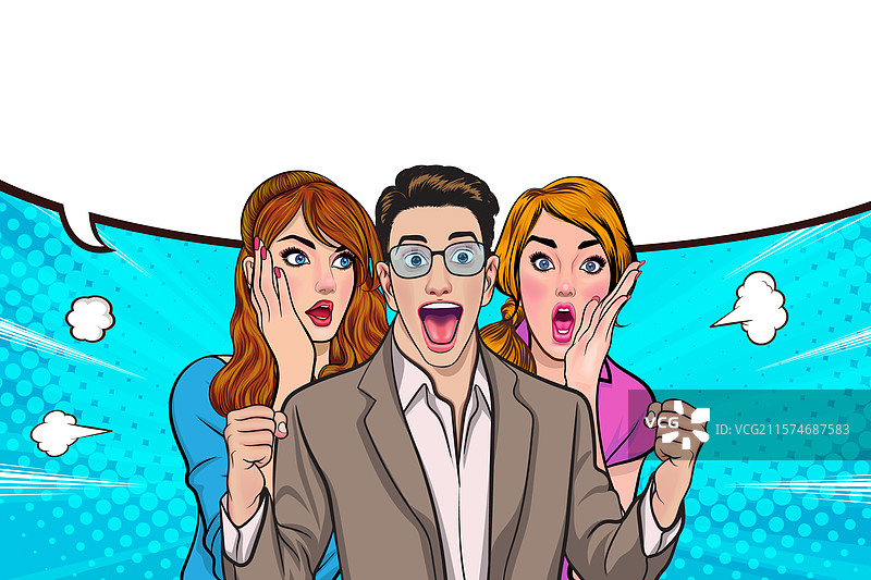 人们在窃窃私语，谈论八卦或商业秘密图片素材