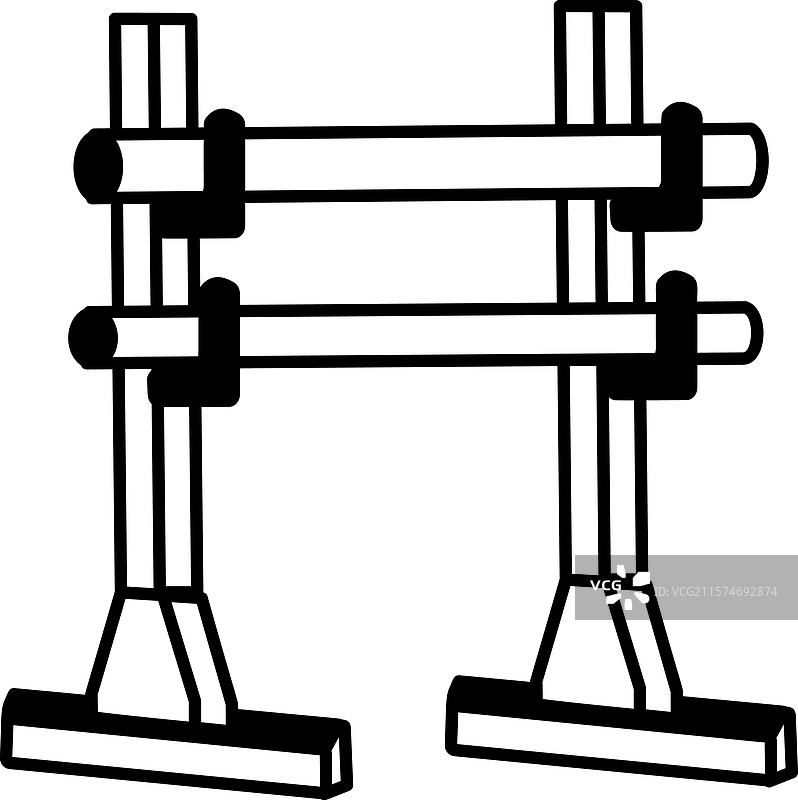 手绘风格的健身器械架图标图片素材