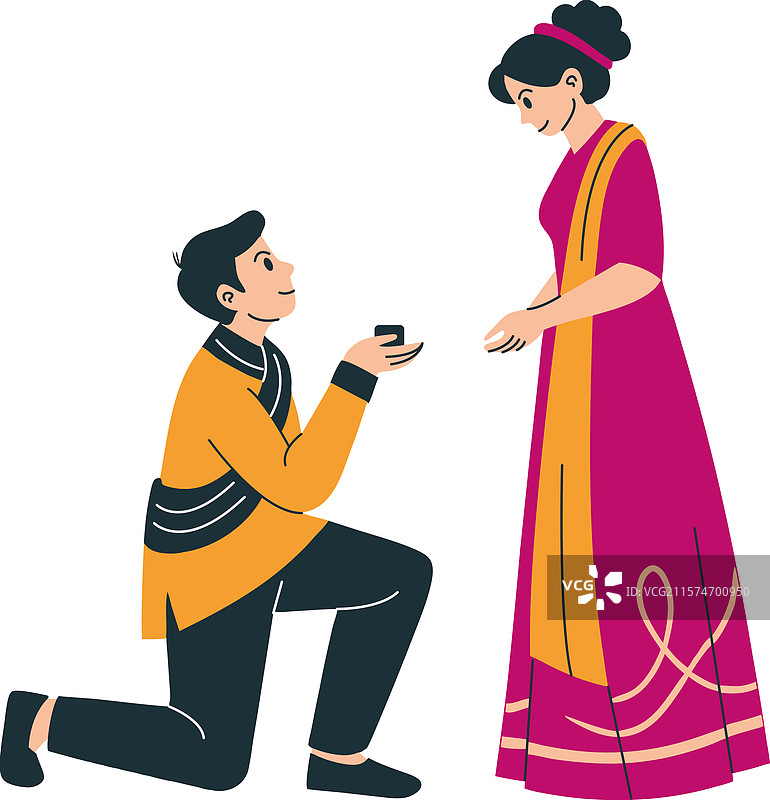 印度订婚提案图片素材