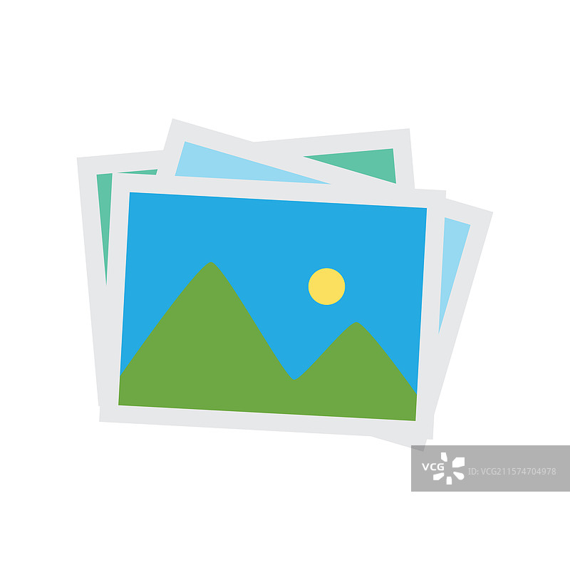 一组许多叠放在一起的图片，孤立展示图片素材