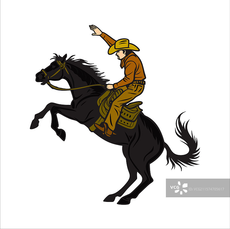 牛仔竞技的狂热：不羁的灵魂图片素材