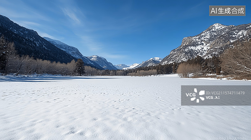 【AI数字艺术】冬天雪山户外雪地道路平台汽车广告背景图图片素材