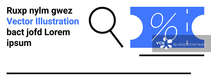 放大镜正在检查折扣票图片素材
