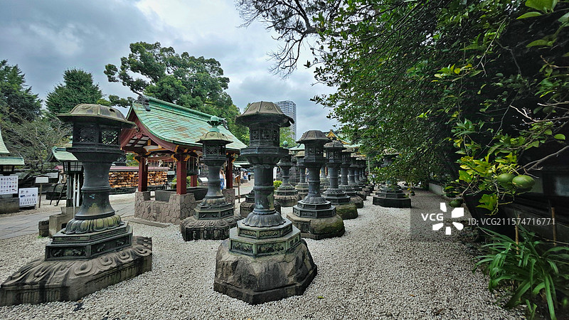 东京上野公园，日本第一座公园，历史悠久，文化底蕴深厚，樱花、莲花美如仙境，博物馆群与古迹更是熠熠生辉图片素材