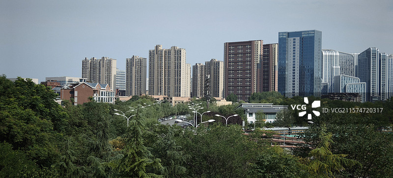 西安浐灞后海建筑群图片素材