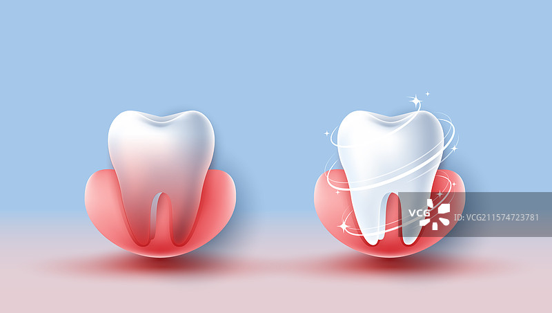 牙齿清洁和美白工具套装图片素材