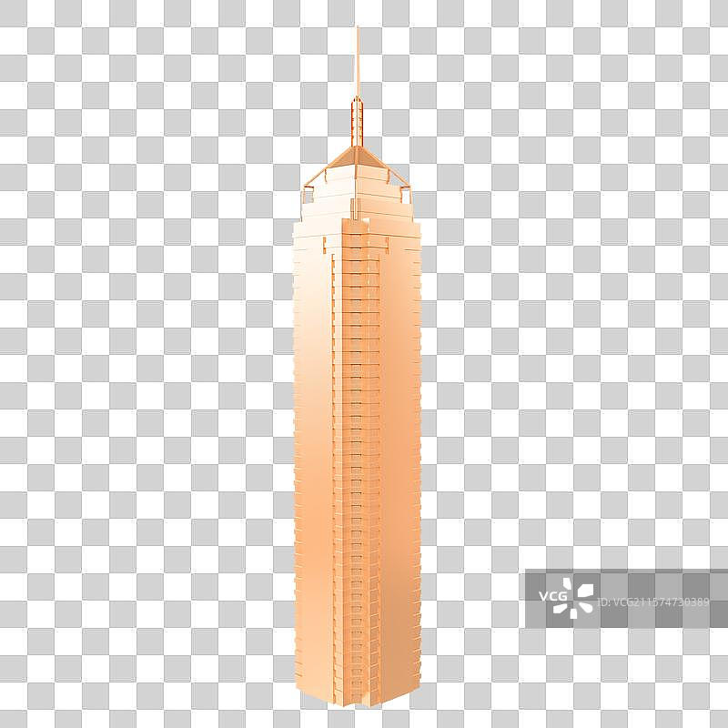 3D渲染的香港地标建筑香港中环广场元素图片素材