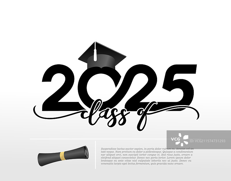 2025届毕业班模板徽标与文凭图片素材