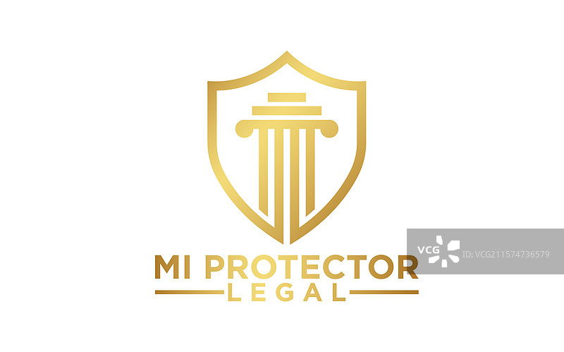 现代律师事务所标志设计 金色律所图标图片素材