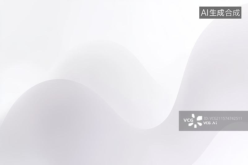 【AI数字艺术】柔和曲线的抽象白色背景图片素材
