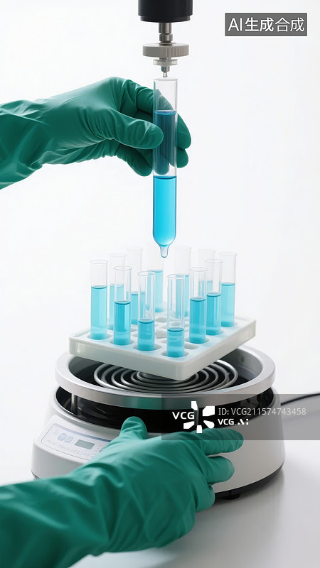 【AI数字艺术】实验室中进行化学实验图片素材
