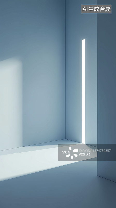 【AI数字艺术】数码科技蓝灰色立体几何建筑插画海报背景图片素材