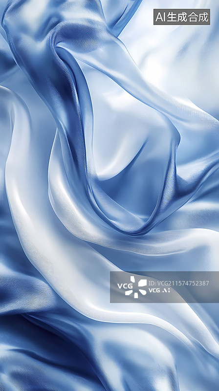 【AI数字艺术】数码科技蓝白色笔触纹理图案插画海报背景图片素材