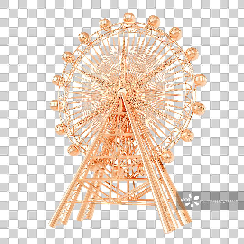 3D渲染的泉州之眼摩天轮元素泉州城市元素图片素材