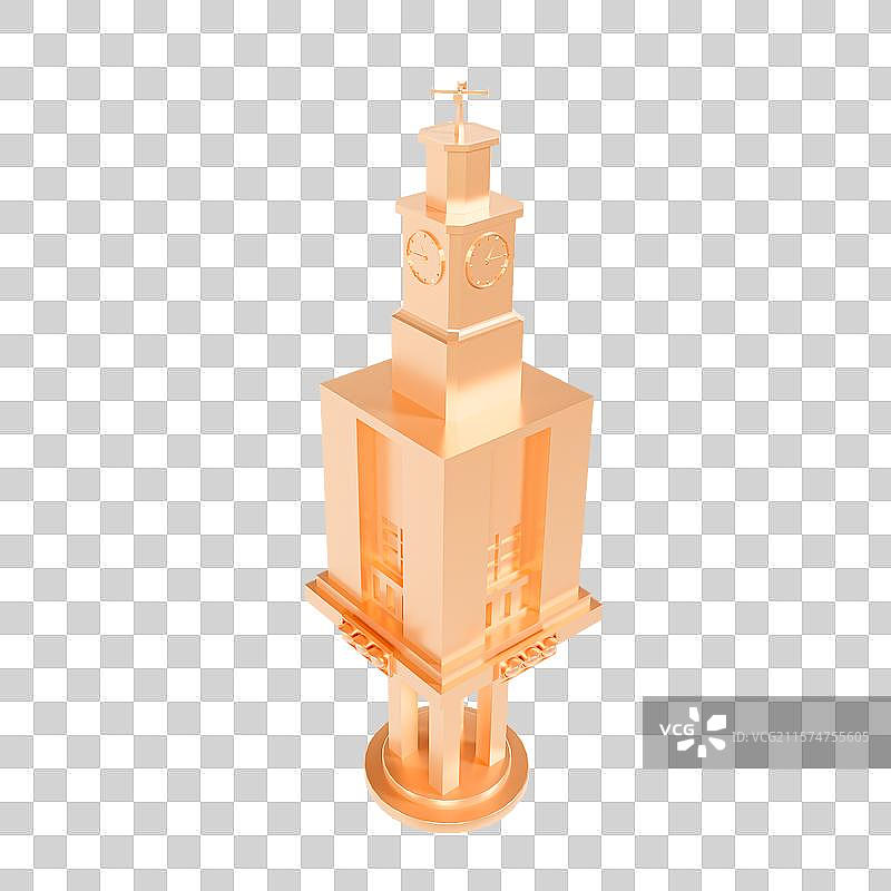 3D立体泉州钟楼泉州标志性建筑写实元素图片素材