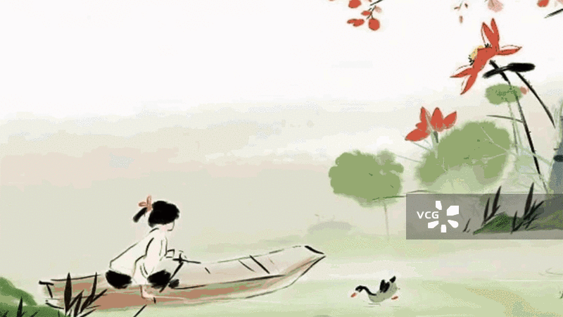 夏天 荷花 池塘 风景 中国画 节气 大暑 小暑 处暑 夏至图片素材