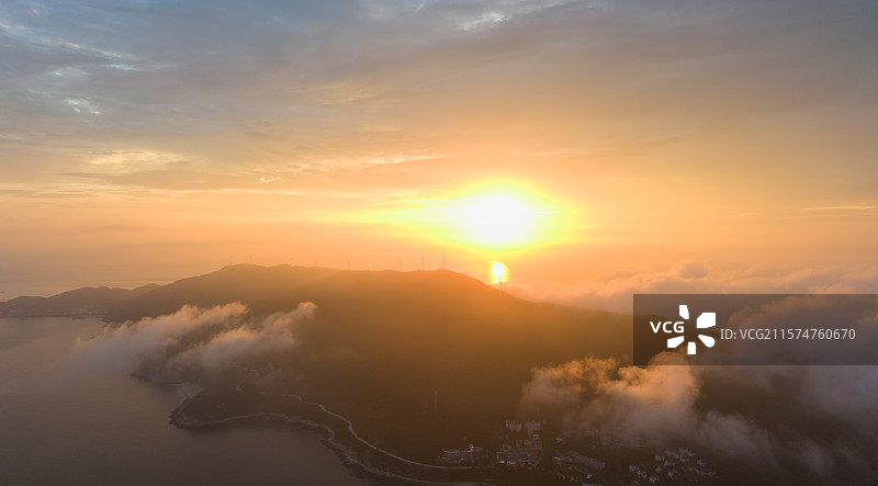广东下川岛风车图片素材