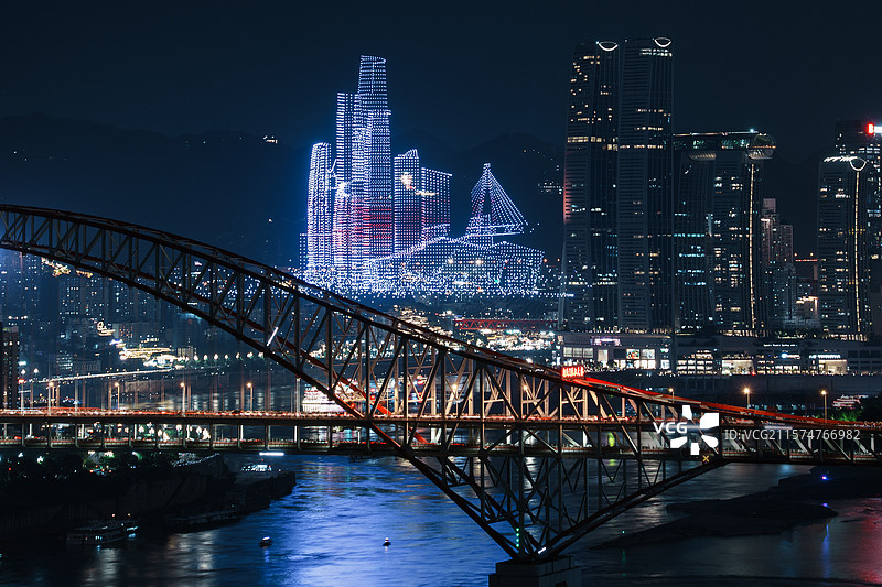 重庆无人机吉尼斯世界纪录图片素材