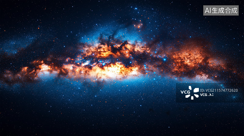 【AI数字艺术】宇宙星云天空背景图片素材