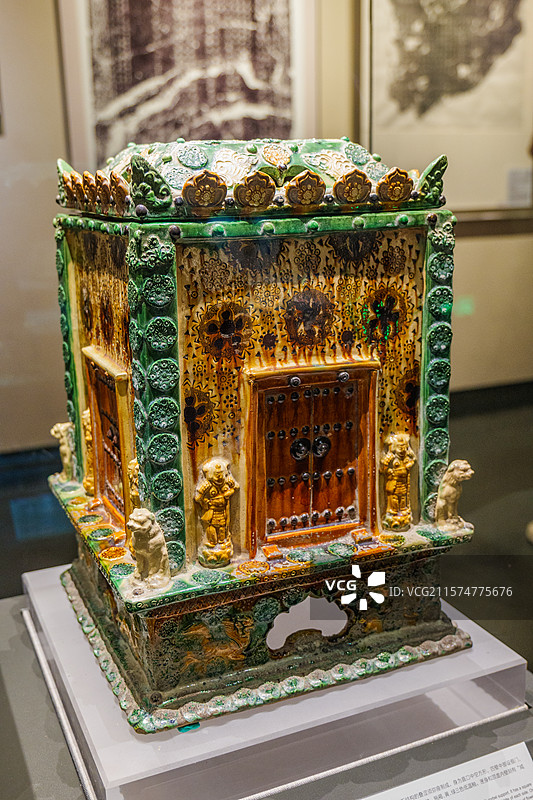 河南博物院馆藏文物 北宋三彩舍利匣图片素材