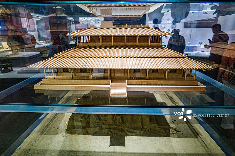东汉灵台遗址复原模型 河南博物院图片素材