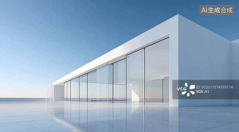 【AI数字艺术】现代简约建筑外观图片素材