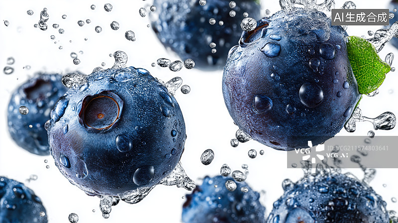 【AI数字艺术】蓝莓图片素材