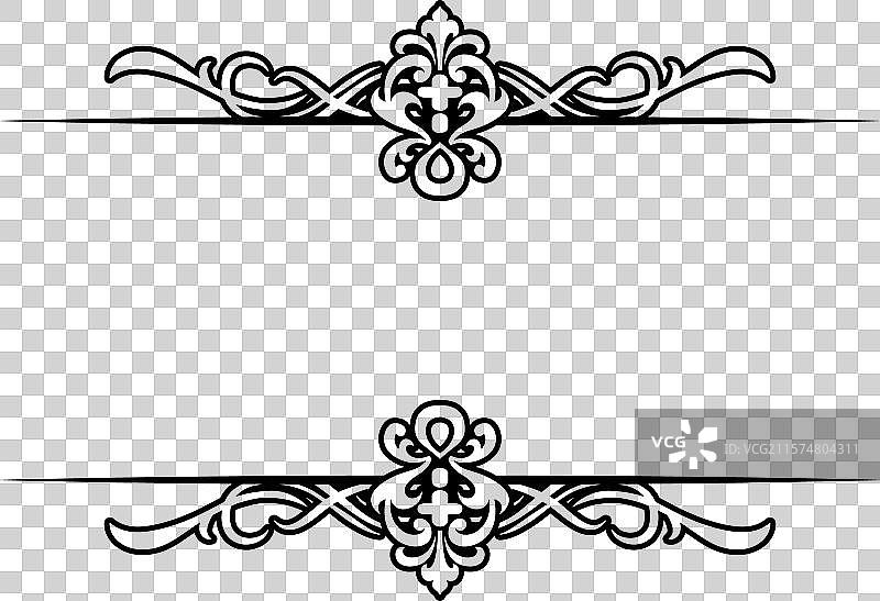 经典复古婚礼装饰框架分隔符图片素材