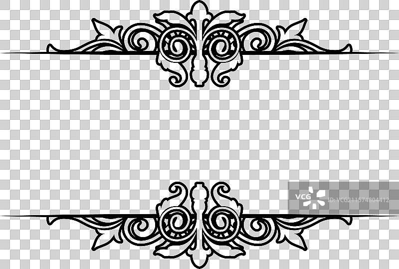 经典复古婚礼装饰框架分隔符图片素材