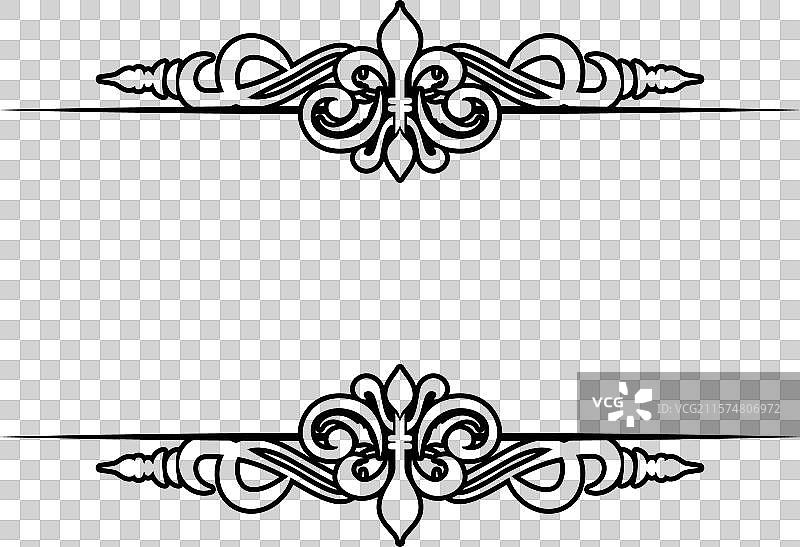 经典复古婚礼装饰框架分隔符图片素材