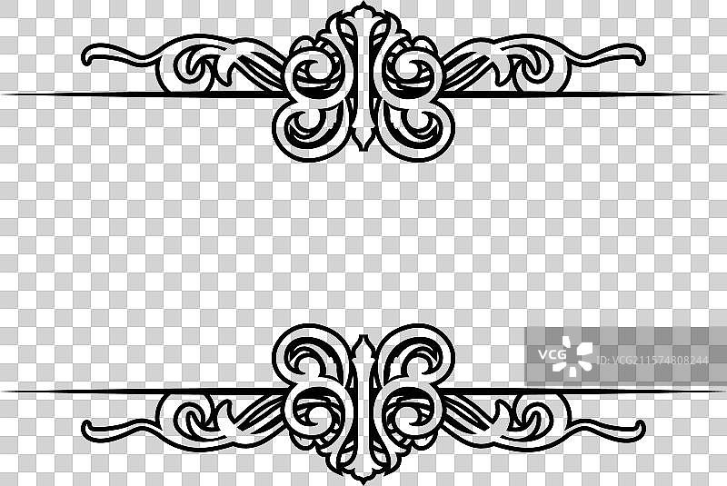 经典复古婚礼装饰框架分隔符图片素材