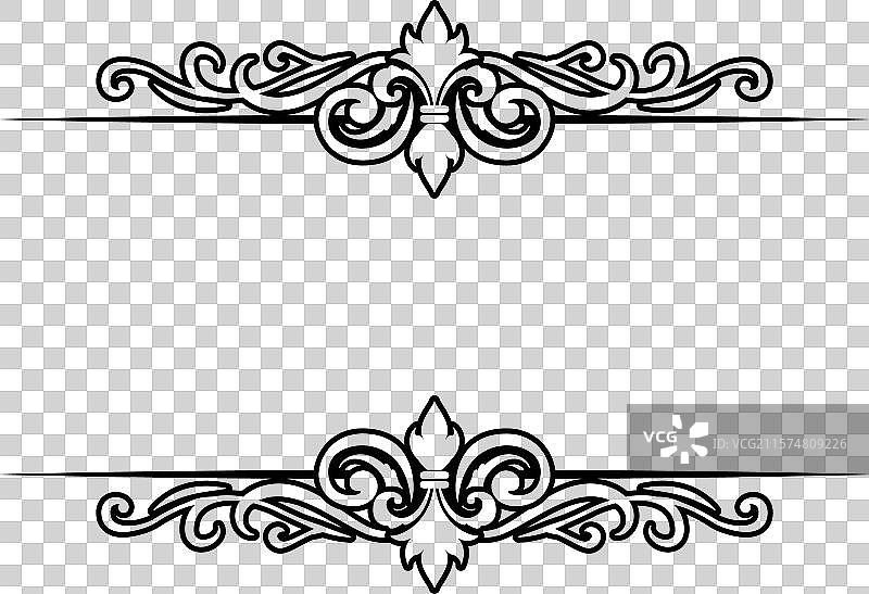 经典复古婚礼装饰框架分隔符图片素材