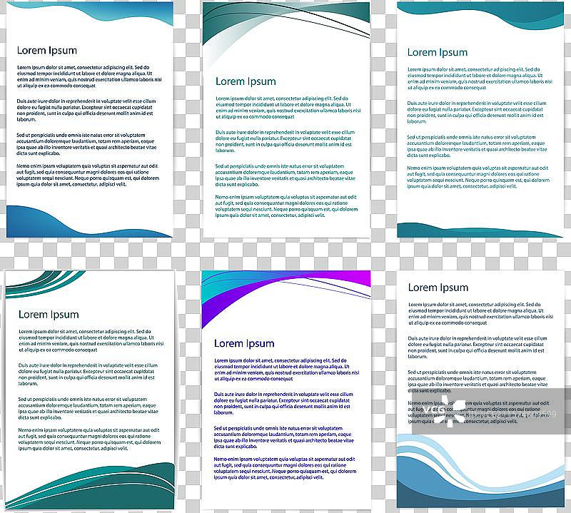 极简设计边框的A4发票模板套件图片素材