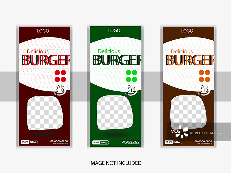汉堡卷横幅设计模板 x 食物卷图片素材