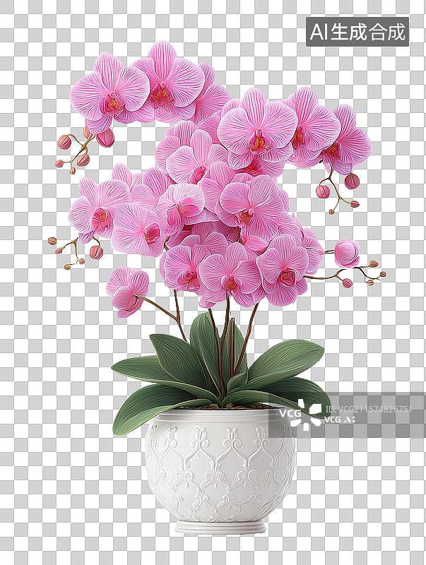 【AI数字艺术】美丽的蝴蝶兰盆栽图片素材